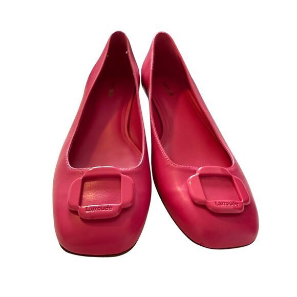 Larroude Maria Flats Size 10 Pink Leather with Dust Bags - Picture 8 of 9